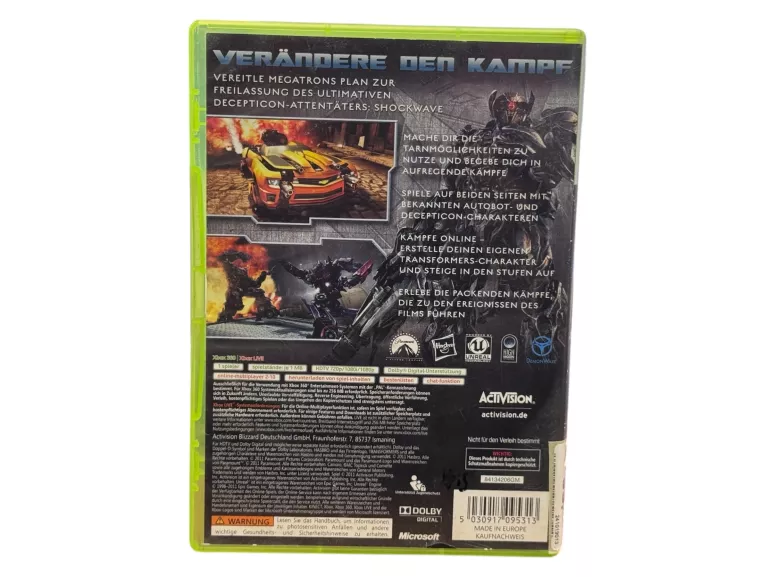 GRA NA XBOX 360 TRANSFORMERS 3