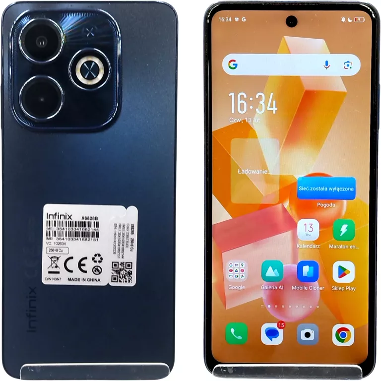 TELEFON SMARTFON INFINIX HOT 40I X6528B 8/256GB 5000MAH