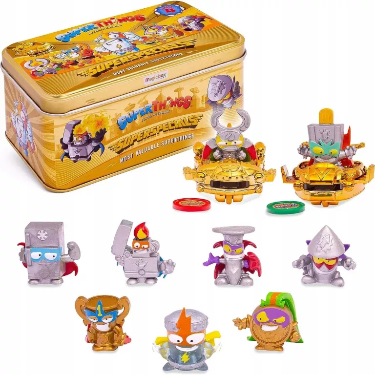 SUPER ZINGS THINGS ZŁOTA PUSZKA 9 FIGUREK SERIA 4 KID KAZOOM FIGURKI