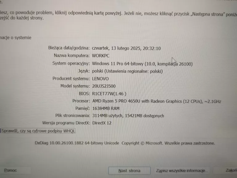 LENOVO THINKPAD T14S RYZEN 5 PRO 4650U 16/256GB SSD ŁAD