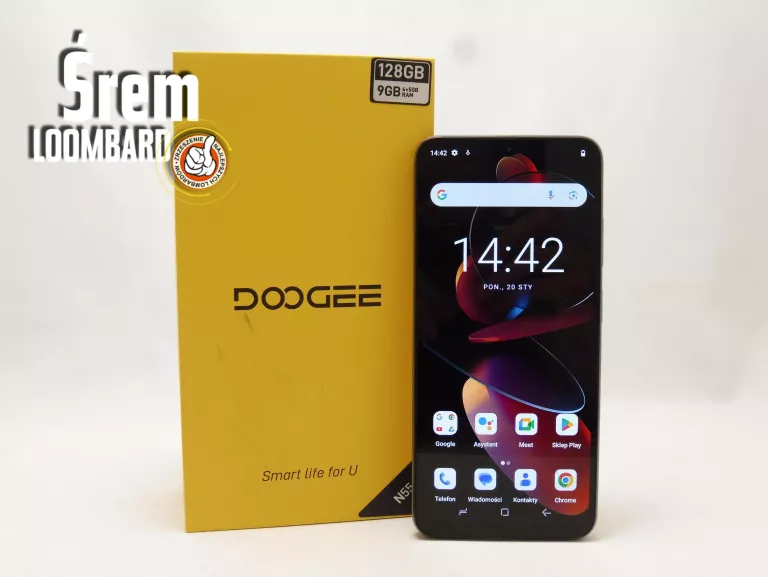 TELEFON DOOGEE N55 4GB/128GB, KOMPLET, IGŁA STAN!