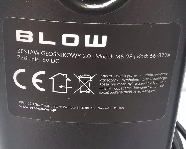 GŁOŚNIKI KOMPUTEROWE BLOW MS-28 PUDEŁKO