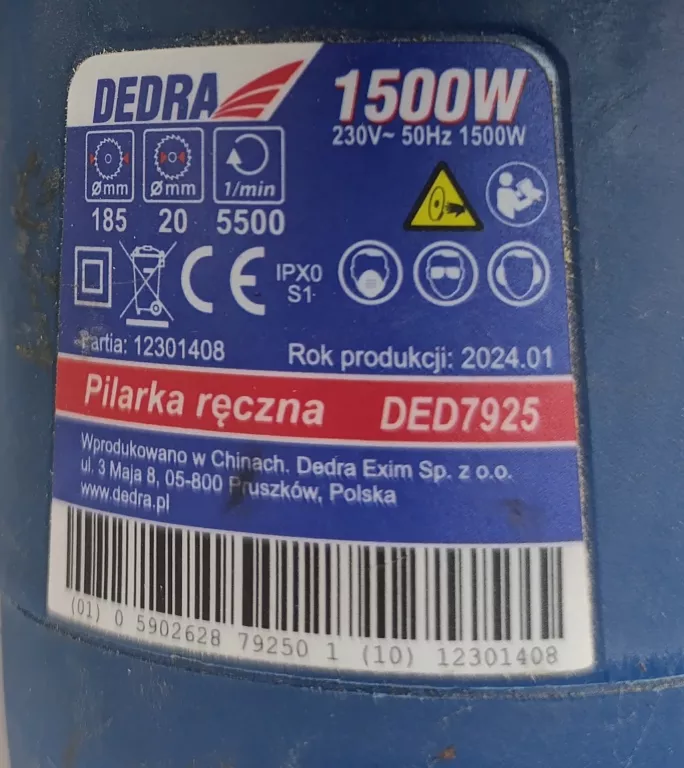 DEDRA PILARKA RĘCZNA DED7925