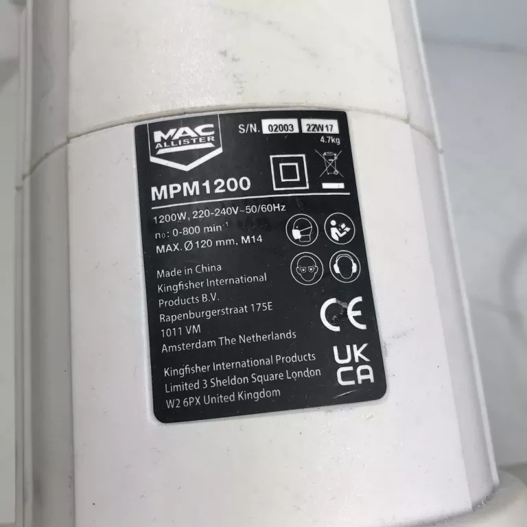 MIESZARKA ELEKTRYCZNA MACALLISTER MPM1200 1200 W