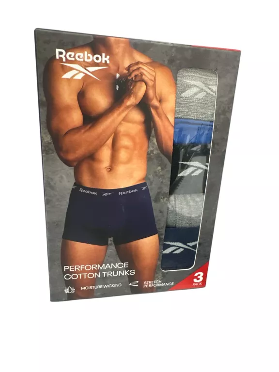 BOKSERKI REEBOK 3 PAK XL KOLOROWE