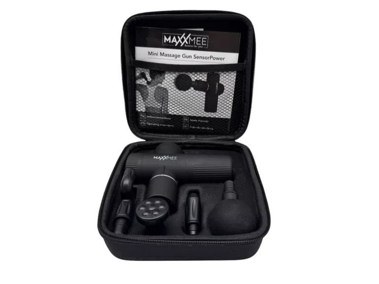 MAXXMEE MINI MASSAGE GUN URZĄDZENIE + AKCESORIA
