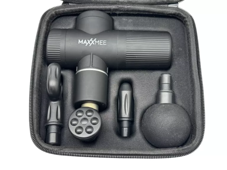 MAXXMEE MINI MASSAGE GUN URZĄDZENIE + AKCESORIA
