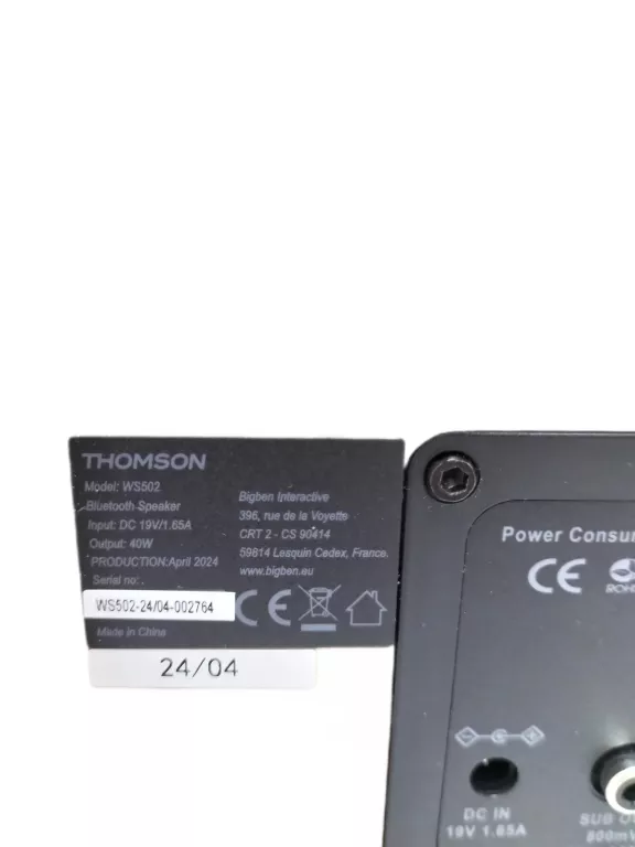 GŁOŚNIK DREWNIANY THOMSON COSY WS502 KOMPLET