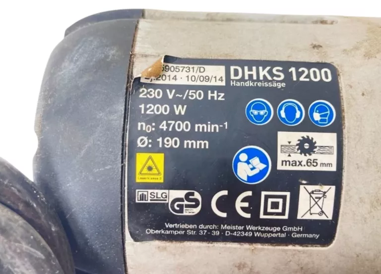 RĘCZNA PIŁA TARCZOWA DURO DHKS-1200/185 1200 W