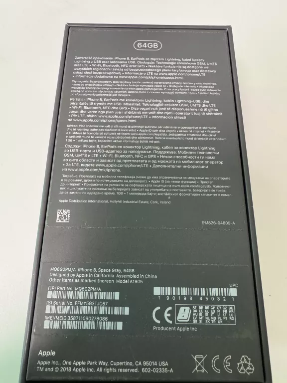 TELEFON IPHONE 8 64GB PUDELKO 84%