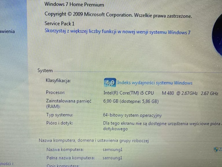 LAPTOP SAMSUNG RV511-S04PL I5