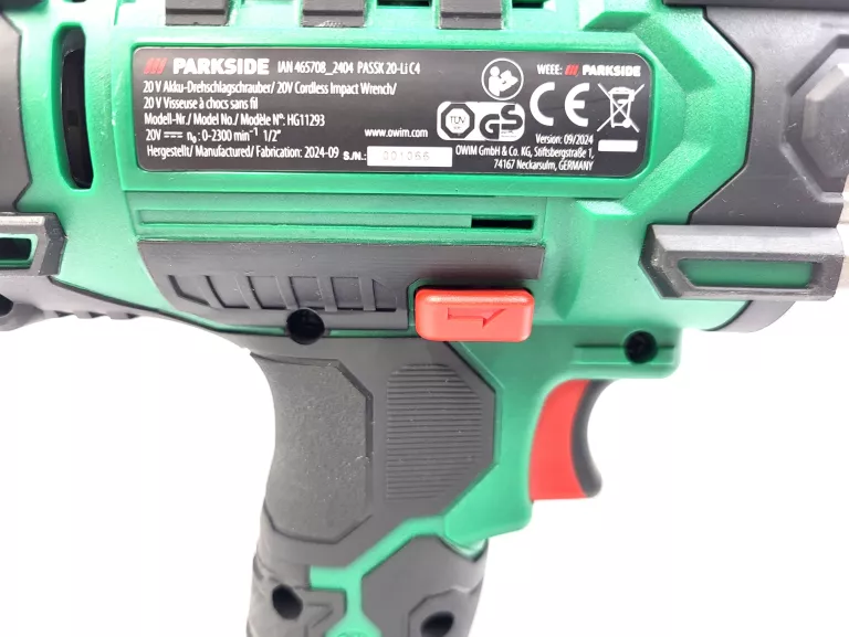 KLUCZ UDAROWY PARKSIDE 1/2"400NM 20V PASSK 20 LI #KOMPLET