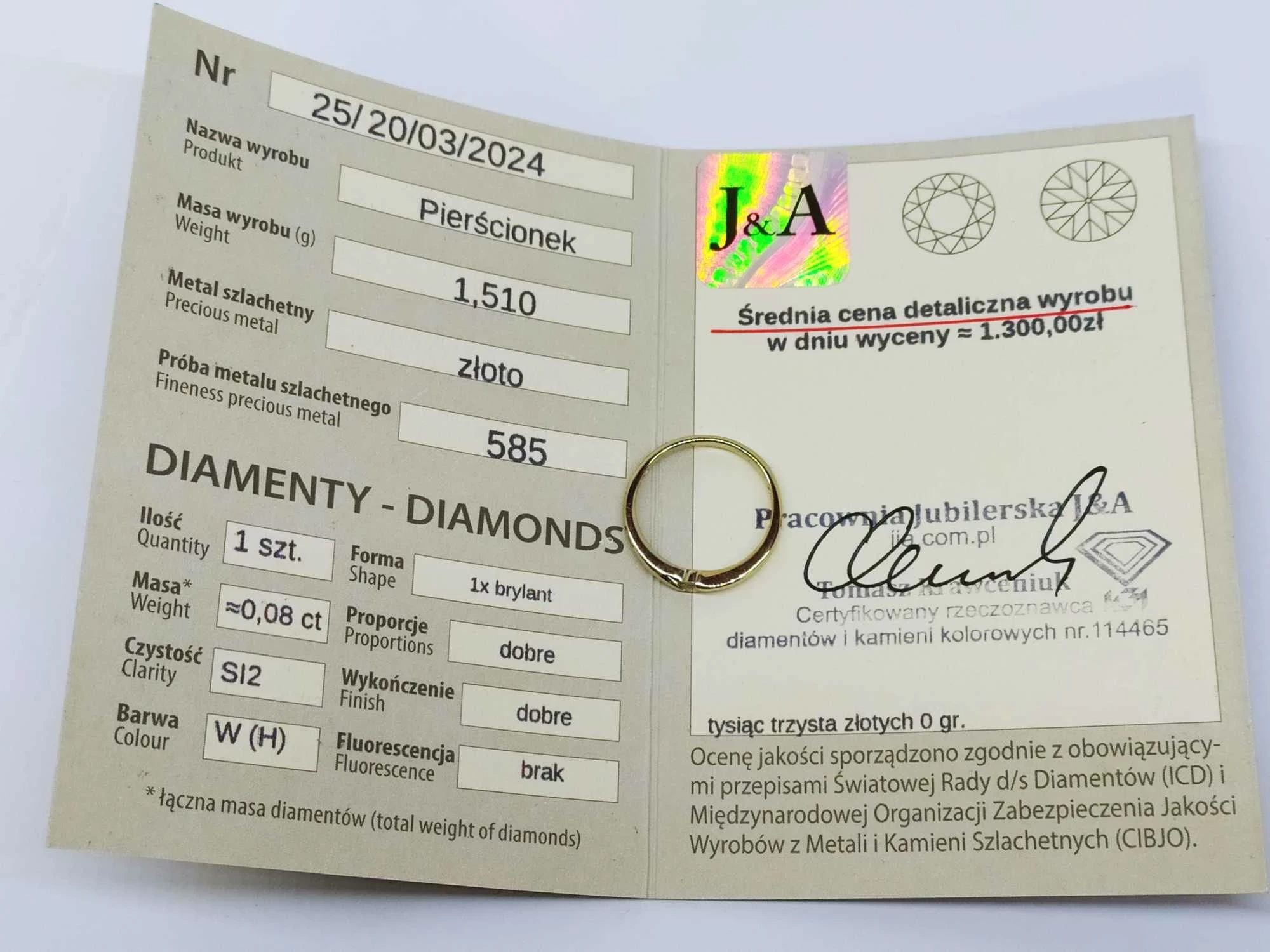 zloty-pirscionek-z-brylantem-152g-585-rozmiarsrednica-wew-mm-372-13