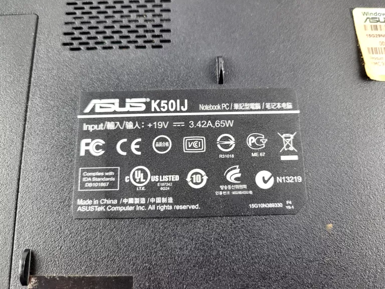 LAPTOP ASUS K50IJ + ŁADOWARKA OPIS!!!