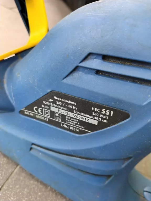 NOŻYCE DO ŻYWOPŁOTU ELEKTRYCZNE ROYAL EINHELL HEC 551