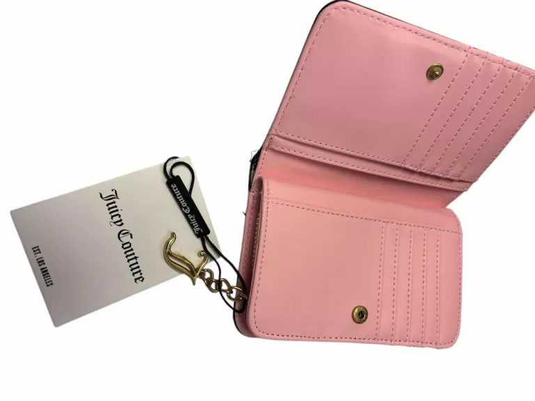 PORTFEL JUICY COUTURE CZARNO RÓŻOWY EST. LOS ANGELES