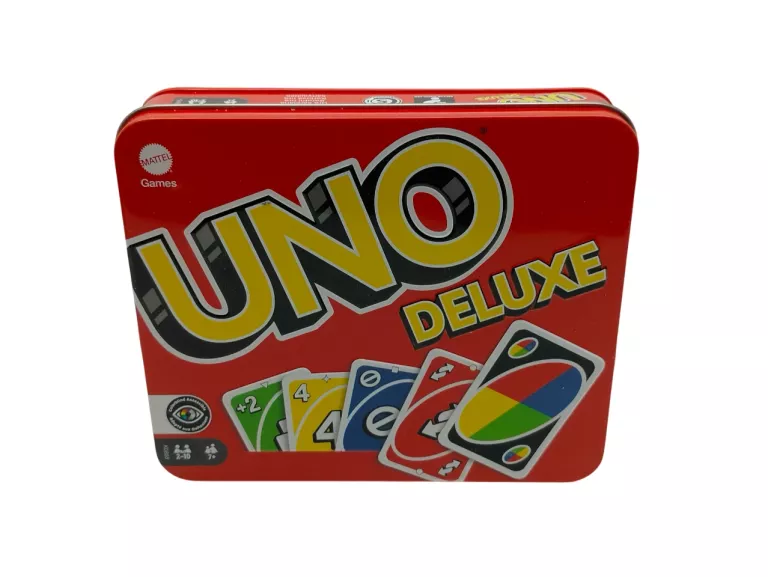 GRA KARCIANA UNO DELUXE METALOWE PUDEŁKO MATTEL WERSJA DELUXE