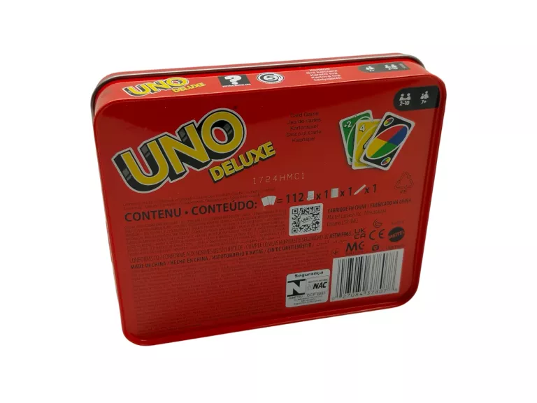 GRA KARCIANA UNO DELUXE METALOWE PUDEŁKO MATTEL WERSJA DELUXE