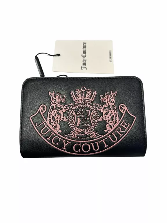 PORTFEL JUICY COUTURE CZARNO RÓŻOWY EST. LOS ANGELES