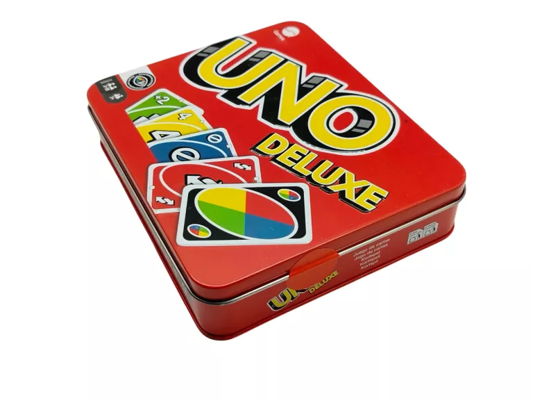 GRA KARCIANA UNO DELUXE METALOWE PUDEŁKO MATTEL WERSJA DELUXE