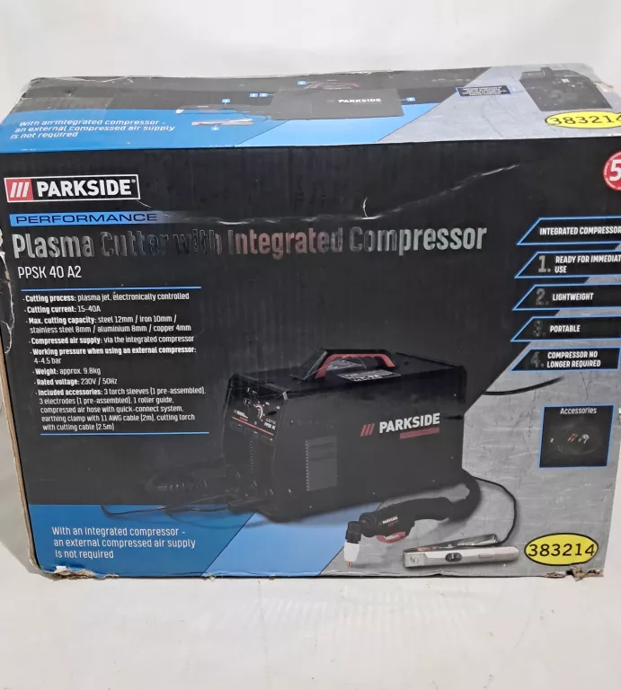 PARKSIDE PRZECINARKA PLAZMOWA Z KOMPRESOREM PPSK 40 A2 PLAZMA 660