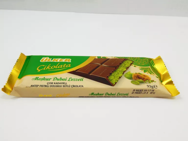 CZEKOLADA DUBAJSKA Z PISTACJAMI I CIASTEM KATAIFI KADAYIF ULKER 93G