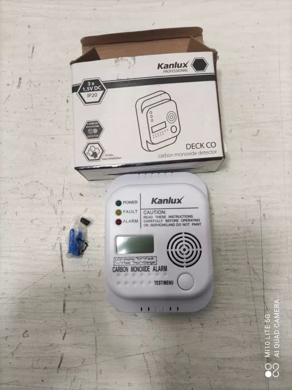 CZUJNIK DETEKTOR CZADU I DYMU TLENKU WĘGLA CO LCD KANLUX