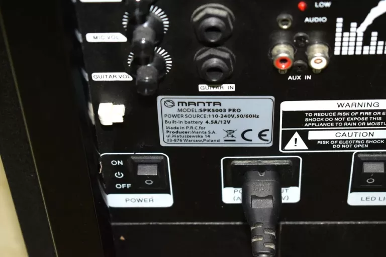 GŁOŚNIK MANTA SPK5003 PRO 50W MOC OKAZJA SPRAWNY