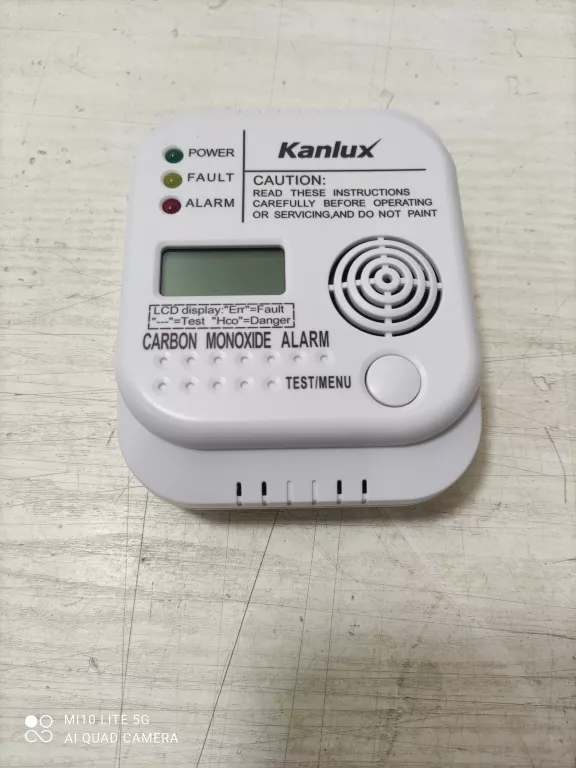 CZUJNIK DETEKTOR CZADU I DYMU TLENKU WĘGLA CO LCD KANLUX