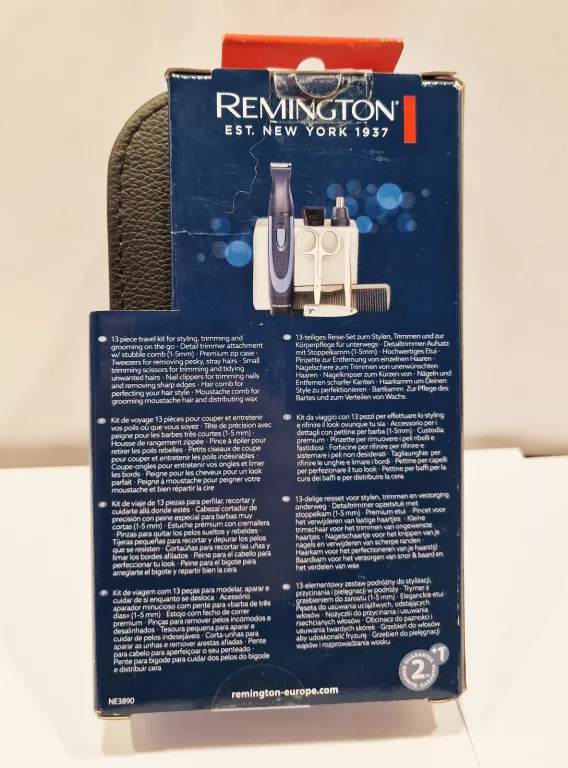 MĘSKI TRYMER DO STYLIZACJI DO NOSA USZU BRWI ZESTAW REMINGTON NE3890