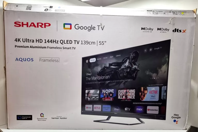 TV SHARP 55FQ8EG LED 4K 144HZ GOOGLE TV QUANTUM #IGŁA
