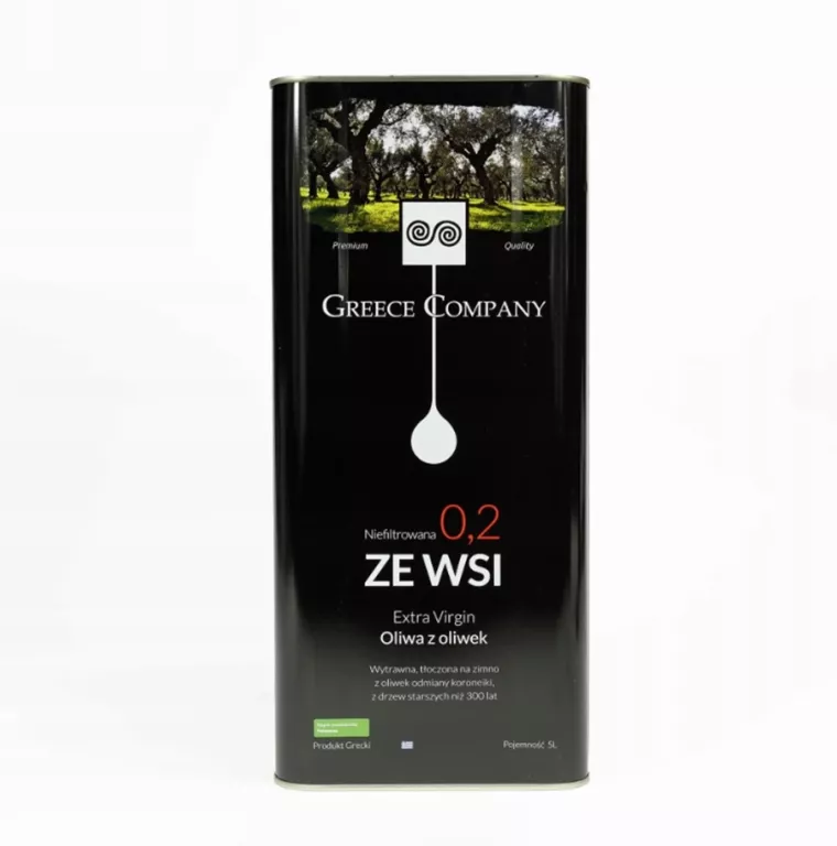 OLIWA Z OLIWEK ZE WSI NIEFILTROWANA EXTRA VIRGIN WYTRAWNA 0.2% 5 L