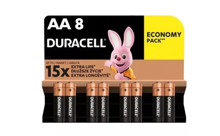 8X DURACELL BATERIA ALKALICZNA AA R6 LR6 1,5V