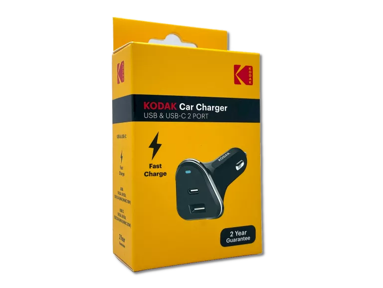 ŁADOWARKA SAMOCHODOWA KODAK CAR CHARGER USB &USB-C