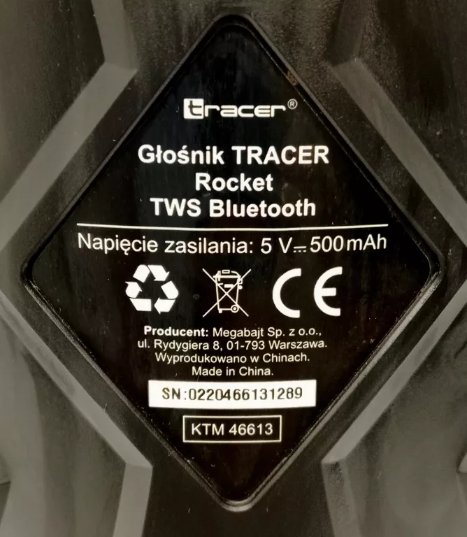 GŁOŚNIK BLUETOOTH TRACER ROCKET