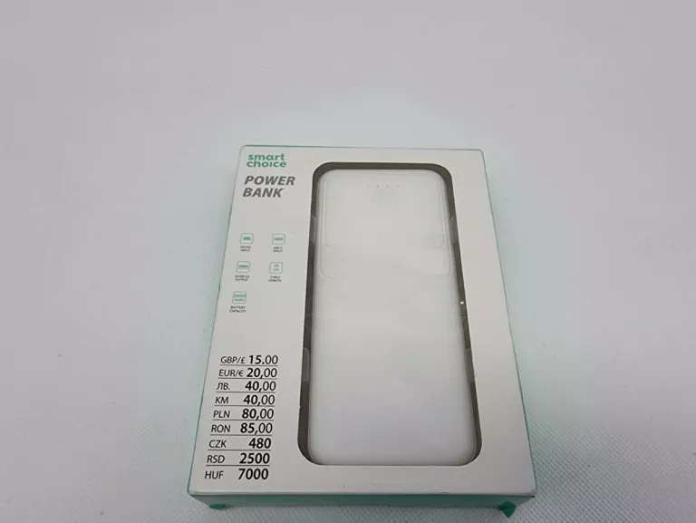 POWERBANK SMART CHOICE 20000MAH BIAŁY