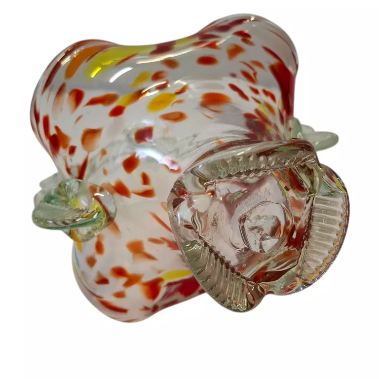 SZKLANY KOLOROWY KOSZYK PRL 24CM