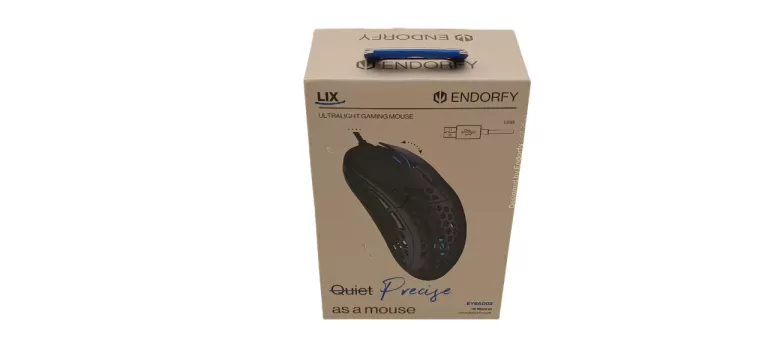 MYSZ GAMINGOWA ENDORFY LIX BLACK ARGB 8000 DPI PIXART PMW3325 EY6A002 1,8M