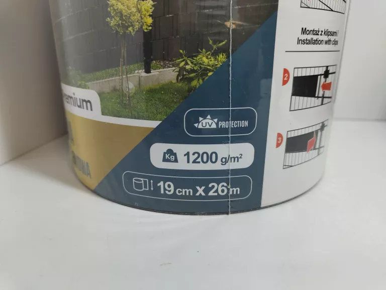 TAŚMA OGRODZENIOWA PREMIUM 1200G ANTRACYT DO OGRODZENIA PANELOWEGO 19CMX26