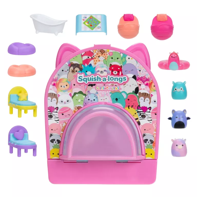SQUISHMALLOWS ZESTAW PLECAK Z FIGURKAMI MINI SQUISH Z AKCESORIAMI