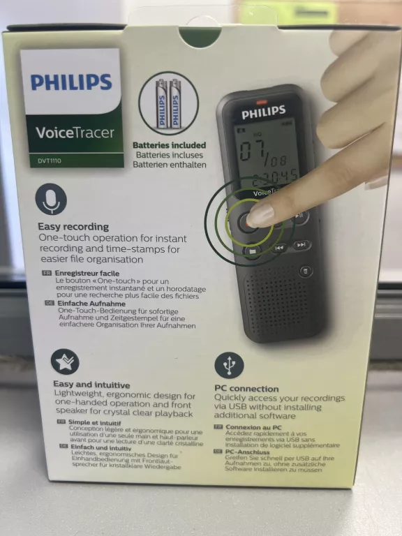 DYKTAFON PHILIPS DVT1110/IGŁA