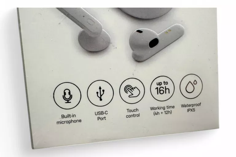SŁUCHAWKI BLUETOOTH DOUSZNE XMUSIC TWS750W BIAŁE JAK NOWE!!
