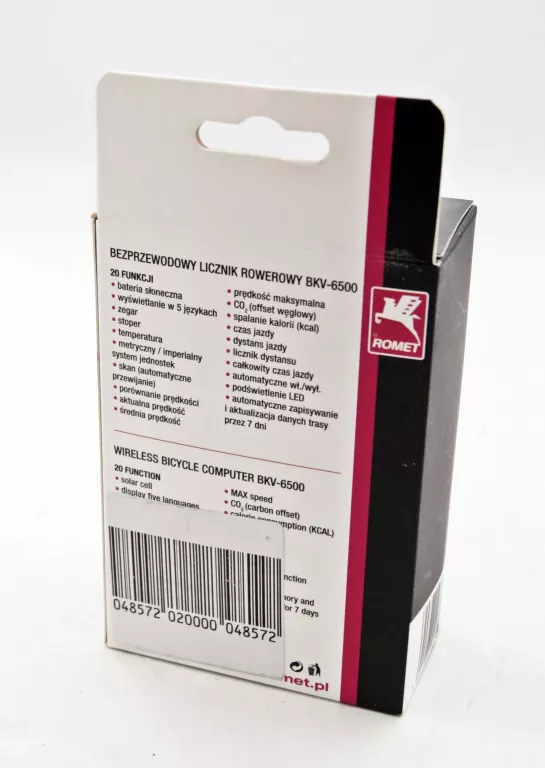 LICZNIK ROWEROWY BEZPRZEWODOWY ROMET BKV 6500 / ZAPAKOWANY FABRYCZNIE