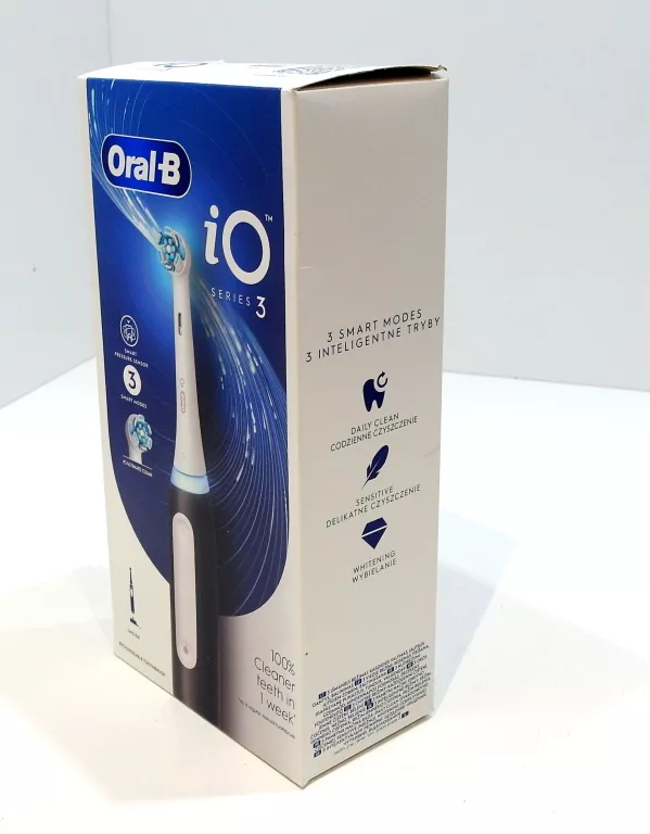 ORAL-B IO 3 BLACK SZCZOTECZKA ELEKTRYCZNA STWORZONA W TECHNOLOGII BRAUN