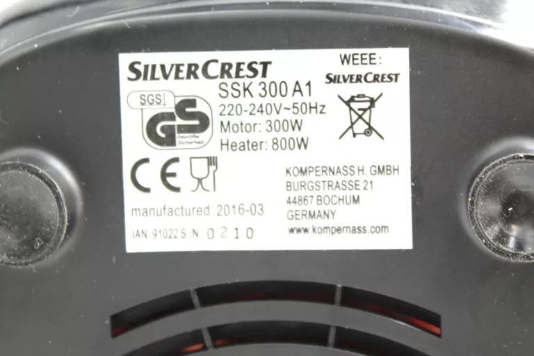 ZUPOWAR SILVERCREST SSK 300 A1
