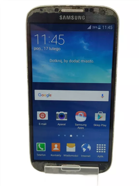 TELEFON SAMSUNG GALAXY S IV ZBITY EKRAN, BRAK SZKŁA APARATU
