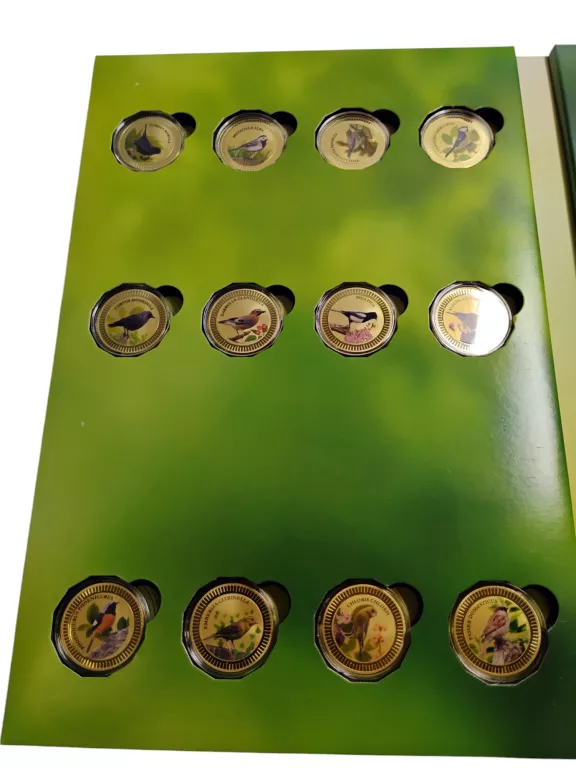 KOLEKCJA NUMIZMATÓW EUROPEJSKIE PTAKI ŚPIEWAJĄCE
