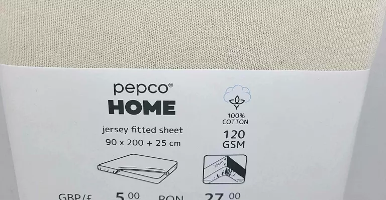 PRZEŚCIERADŁO PEPCO 90/200+25 CM