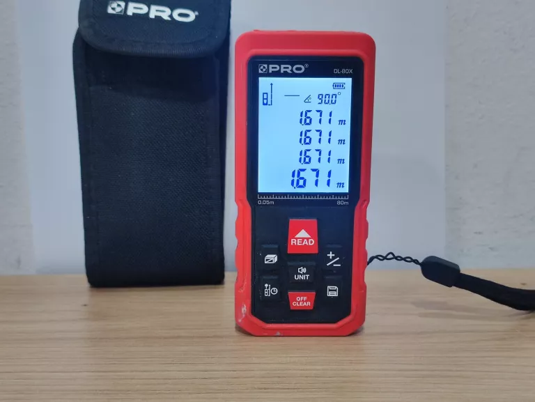 DALMIERZ LASEROWY Z KĄTOMIERZEM DL-80X PRO 0.05 M - 80 M IP54