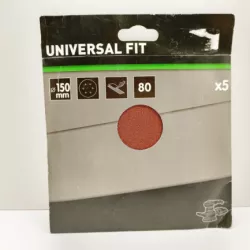 KRĄŻEK NA RZEP UNIVERSAL 150 MM P80 Z OTWORAMI